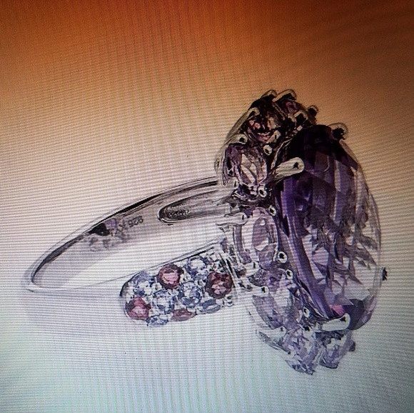 Amethyst and Tanzanite Ring 7ct total - Picture 5 of 5